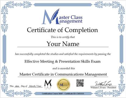 Master Certificate in Communications Management